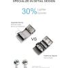 imageCHAOREN 40mm Ratchet Belt Buckle Only for 1 38 Slide Belt Strap Automatic Click Buckle AdjustableEssential Square Silver