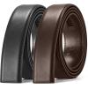 imageCHAOREN Ratchet Belt Replacement Strap 1 38 Leather Belt Strap for 40MM Slide Click BuckleBlack  Dark Brown
