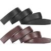 imageCHAOREN Ratchet Belt Replacement Strap 1 38 Leather Belt Strap for 40MM Slide Click BuckleBlack  Dark Brown
