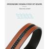 imageCHAOREN Ratchet Belt Replacement Strap 1 38 Leather Belt Strap for 40MM Slide Click BuckleBlack  Dark Brown
