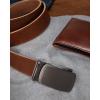 imageCHAOREN Ratchet Belt Replacement Strap 1 38 Leather Belt Strap for 40MM Slide Click BuckleFull Grain Brown