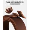 imageCHAOREN Ratchet Belt Replacement Strap 1 38 Leather Belt Strap for 40MM Slide Click BuckleFull Grain Brown
