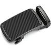 imageCHAOREN 40mm Ratchet Belt Buckle Only for 1 38 Slide Belt Strap Automatic Click Buckle AdjustableCarbon Fiber Black