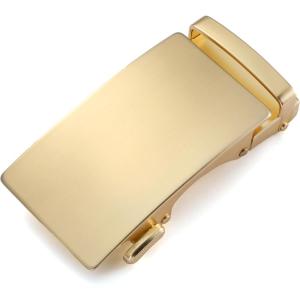 imageCHAOREN 40mm Ratchet Belt Buckle Only for 1 38 Slide Belt Strap Automatic Click Buckle AdjustableGold