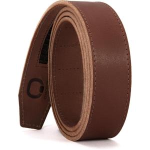 imageCHAOREN Ratchet Belt Replacement Strap 1 38 Leather Belt Strap for 40MM Slide Click BuckleFull Grain Brown