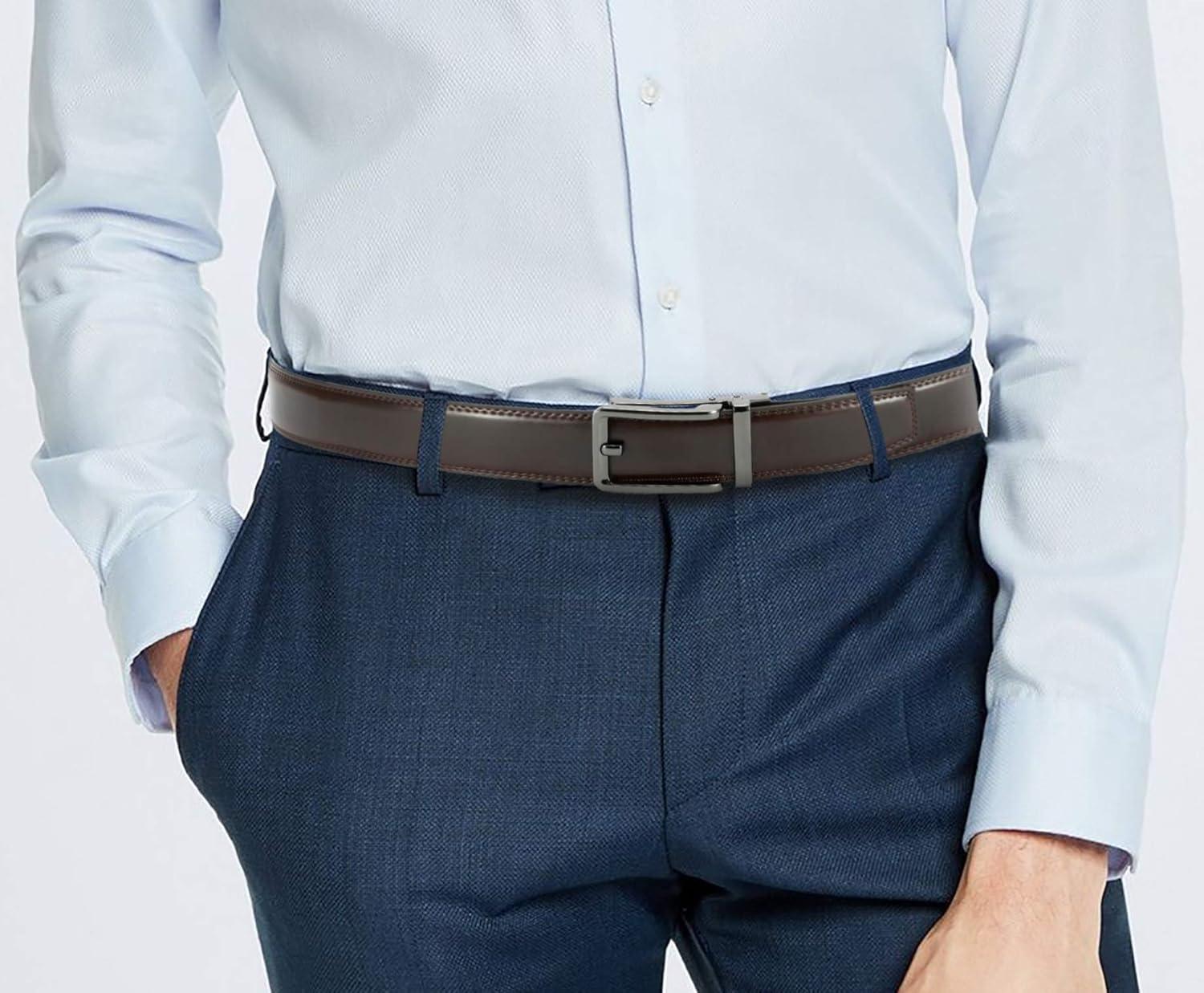 imageCHAOREN Click Belts for Men  Mens Ratchet Belt 1 38quot for Dress Pants  Perfect Companion to Mens OxfordsBurgundy