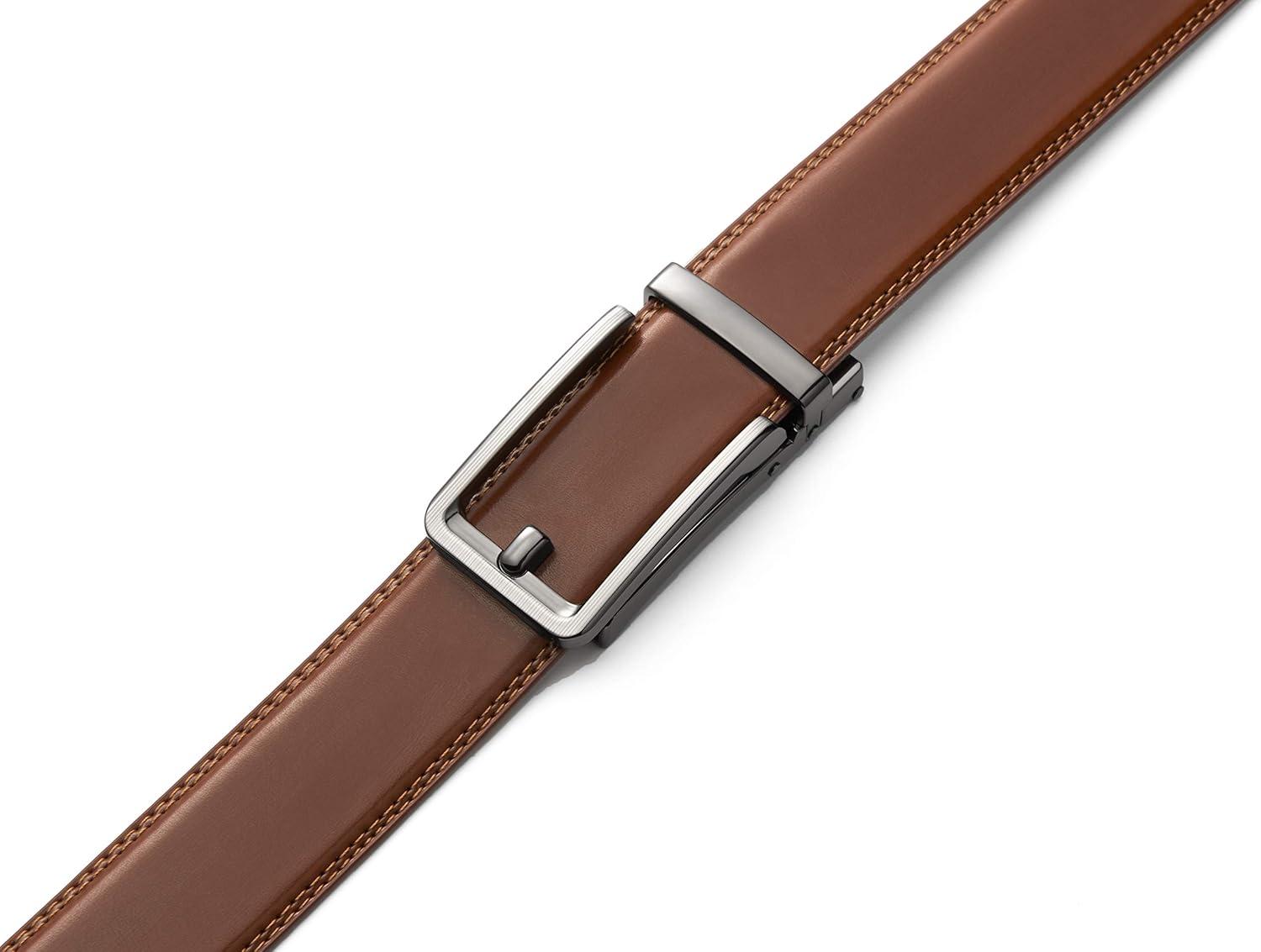 imageCHAOREN Click Belts for Men  Mens Ratchet Belt 1 38quot for Dress Pants  Perfect Companion to Mens OxfordsCognac