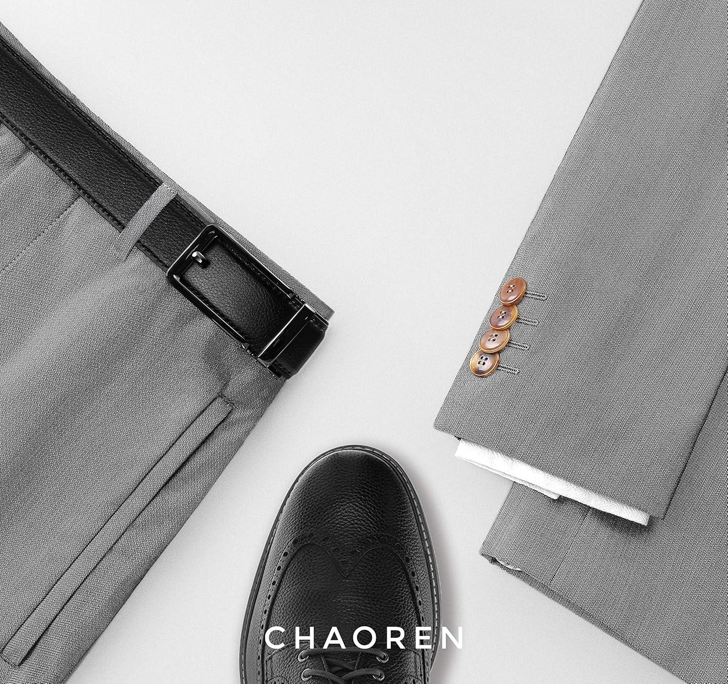 imageCHAOREN Click Belts for Men  Mens Ratchet Belt 1 38quot for Dress Pants  Perfect Companion to Mens OxfordsGun