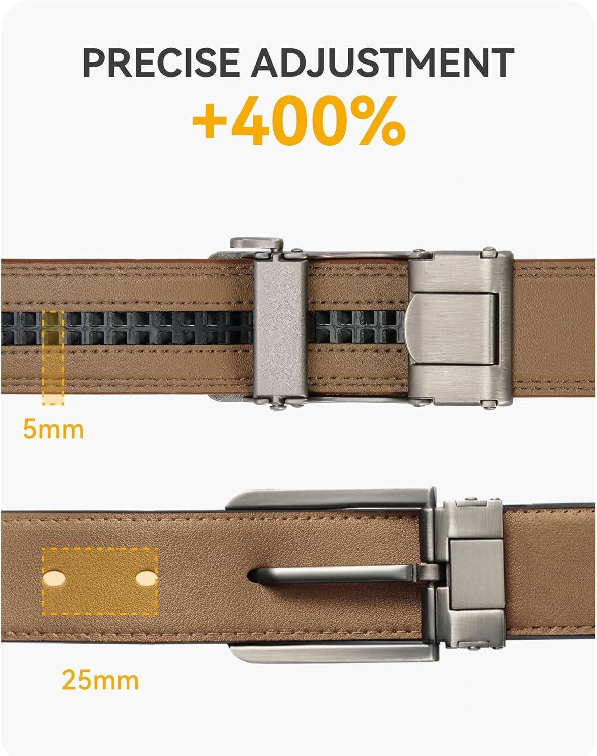 imageCHAOREN Click Belts for Men  Mens Ratchet Belt 1 38quot for Dress Pants  Perfect Companion to Mens OxfordsMarmalade