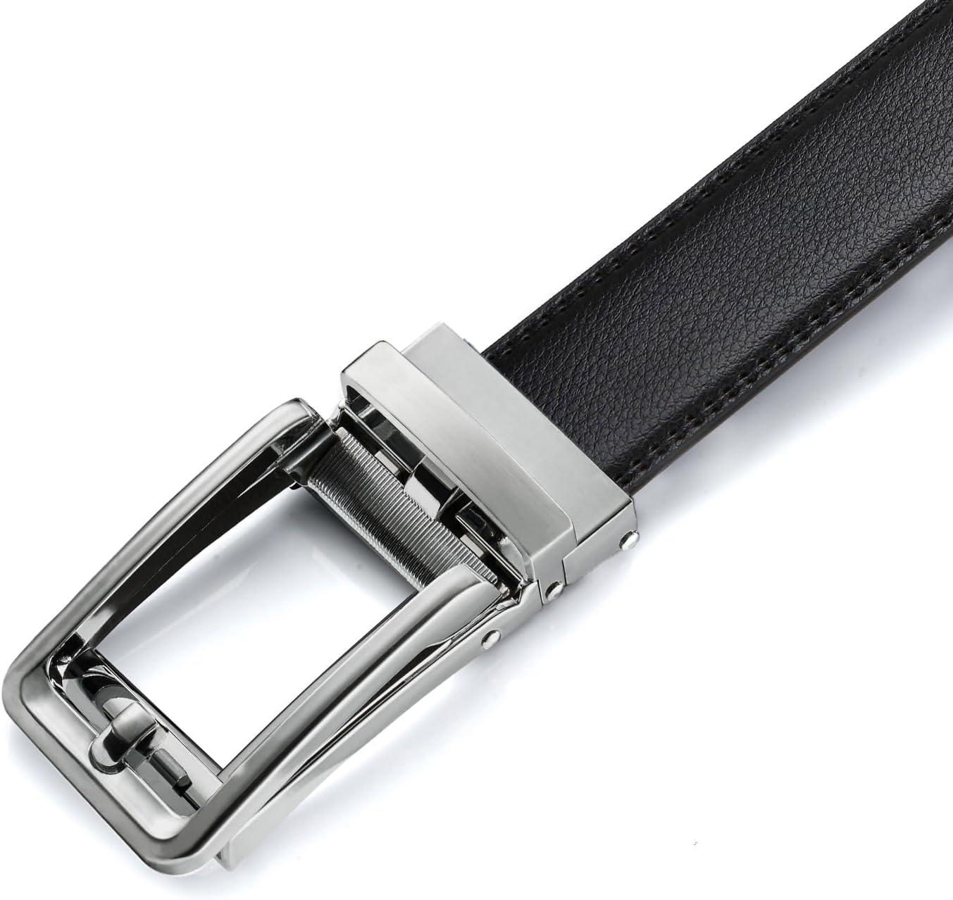 imageCHAOREN Click Belts for Men  Mens Ratchet Belt 1 38quot for Dress Pants  Perfect Companion to Mens OxfordsSilver