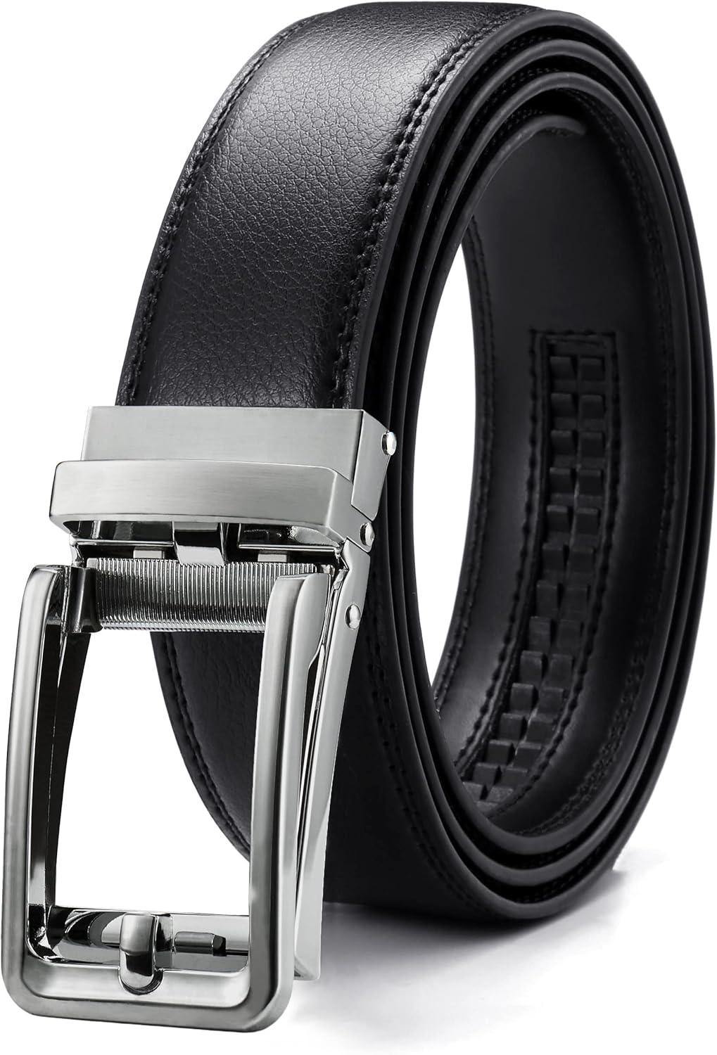 imageCHAOREN Click Belts for Men  Mens Ratchet Belt 1 38quot for Dress Pants  Perfect Companion to Mens OxfordsSilver
