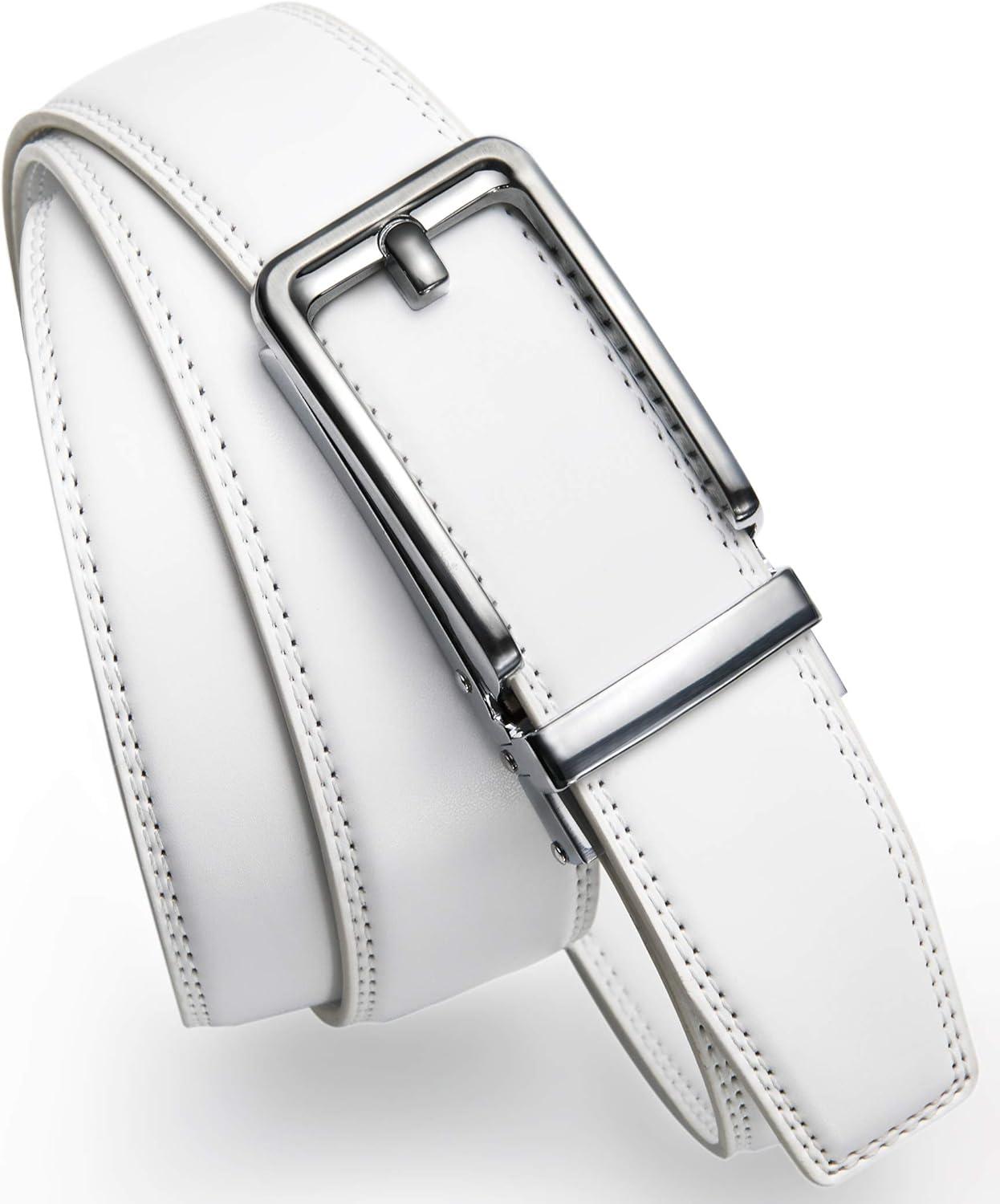 imageCHAOREN Click Belts for Men  Mens Ratchet Belt 1 38quot for Dress Pants  Perfect Companion to Mens OxfordsWhite
