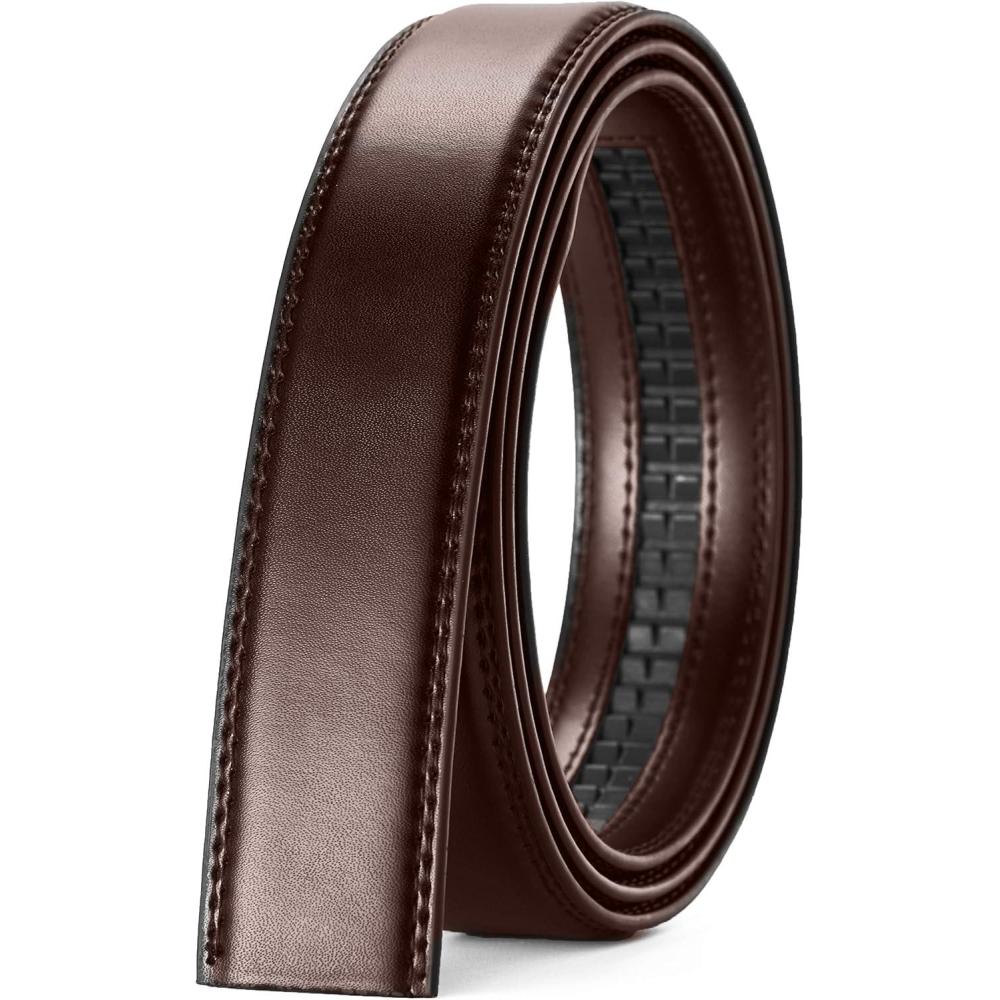 imageCHAOREN Ratchet Belt Strap Only 1 18 Replacement Leather Belt 125quot without Buckle