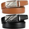 imageCHAOREN Leather Ratchet Belt Men 2 Pack  Customizable Fit Effortless Style 35mmLaser BlackLight Brown