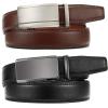 imageCHAOREN Mens Dress Belt Leather 2 Pack  Mens Ratchet Belt for Dress Shirt and Pants Every Occasion 32mmBlackDark Brown
