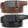imageCHAOREN Mens Dress Belt Leather 2 Pack  Mens Ratchet Belt for Dress Shirt and Pants Every Occasion 32mmClassic BlackBrown