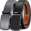 imageCHAOREN Leather Ratchet Belt Men 2 Pack  Customizable Fit Effortless Style 35mmImperial GreyBlack