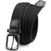 imageCHAOREN Mens Belt  Braided Stretch Golf Belt for Men 1 38quot Gift for Golf Pants Casual Shorts JeansGun  Black