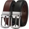 imageCHAOREN Mens Belt 1 Pack  Leather Reversible Belts for Men for Dress PantsBlackBrown