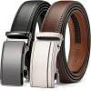 imageCHAOREN Mens Dress Belt Leather 2 Pack  Mens Ratchet Belt for Dress Shirt and Pants Every Occasion 32mmBlackDark Brown