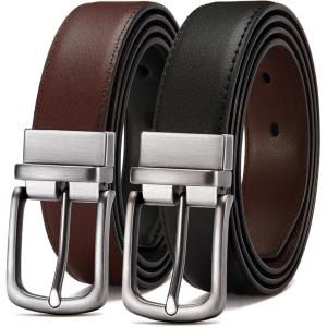 imageCHAOREN Mens Belt 1 Pack  Leather Reversible Belts for Men for Dress PantsBlackBrown