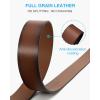 imageCHAOREN Full Grain Leather Belt for Men Work Belts for Men Heavy Duty Daily Wear for Jeans PantsCoffee Brown