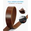 imageCHAOREN Full Grain Leather Belts for Men  Brown Belt for Jeans  Timeless Elegance for Casual Dress