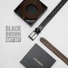 imageCHAOREN Leather Braided Belts for Men 2 Pack  1 18quot Leather Belts in Package Box  Versatile Style SolutionBlackSaddle Tan