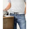imageCHAOREN Mens Belt  Mens Ratchet Belt Leather 1 38quot for Dress Pant  Micro Adjustable Belt Fit EverywhereWhite
