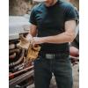 imageCHAOREN Mens Belt Leather Ratchet Belt  Customizable Fit Effortless Style 35mmBronze Silver  Full Grain Flower Black