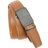 imageCHAOREN Mens Belt Leather Ratchet Belt  Customizable Fit Effortless Style 35mmCharcoal Depiction  Light Brown