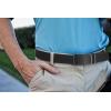 imageCHAOREN Mens Belt Stretchable  Elastic Golf Nylon Web Adjustable Belt  for Casual WearAcarbon Fiber ImperialBlack