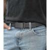 imageCHAOREN Mens Belt Stretchable  Elastic Golf Nylon Web Adjustable Belt  for Casual WearCcarbon Fiber ImperialGrey