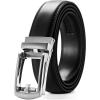 imageCHAOREN Mens Dress Belt  Ratchet Belt Leather 1 14quot Comfort Click  Perfect Companion to Mens Dress ShoesSilver