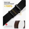 imageCHAOREN Nylon Ratchet Belts for Men  Adjustable Web Belt  Automatic Slide Buckle for Casual Golf WorkBlack