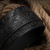 imageCHAOREN Western Belts for Men without Buckle  Cowboy Belt 15quot Full Grain Leather Belt for Jeans  One Solid Piece LeatherDistressed Black