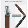 imageReversible Belts for Men CHAOREN Leather Jeans Belt 1 38quot Black ampamp Brown Adjustable Trim to Fit BlackDark Brown 38 Fits Pants Size 36