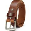 imageCHAOREN Full Grain Leather Belts for Men  Brown Belt for Jeans  Timeless Elegance for Casual Dress
