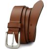 imageCHAOREN Leather Belt for Men  35mm Men Belts for Jeans Casual and Dress  Mens Gift for HimTan