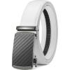 imageCHAOREN Mens Belt Leather Ratchet Belt  Customizable Fit Effortless Style 35mmCarbon Fiber  Golf White