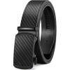 imageCHAOREN Mens Belt Leather Ratchet Belt  Customizable Fit Effortless Style 35mmCarbon Fiber Basic  Black