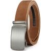 imageCHAOREN Mens Belt Leather Ratchet Belt  Customizable Fit Effortless Style 35mmImperial Brushed  Full Grain Tan
