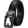 imageCHAOREN Ratchet Kids Belt Dress Boys Leather Belt 125quot Adjustable for Casual and Formal WearBlack
