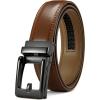 imageCHAOREN Ratchet Kids Belt Dress Boys Leather Belt 125quot Adjustable for Casual and Formal WearCognac