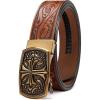 imageCHAOREN Ratchet Western Belt  1 38quot Cowboy Belts for Men Casual Jeans  Micro Adjustable Belt Fit EverywhereBrown1