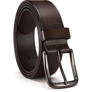 imageCHAOREN Full Grain Leather Belt for Men Work Belts for Men Heavy Duty Daily Wear for Jeans PantsChestnut Brown