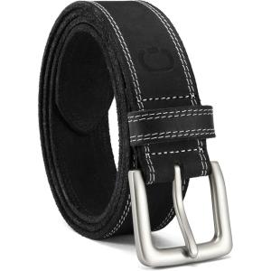 imageCHAOREN Full Grain Leather Belt for Men Work Belts for Men Heavy Duty Daily Wear for Jeans PantsClassic Black