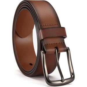 imageCHAOREN Full Grain Leather Belt for Men Work Belts for Men Heavy Duty Daily Wear for Jeans PantsCoffee Brown