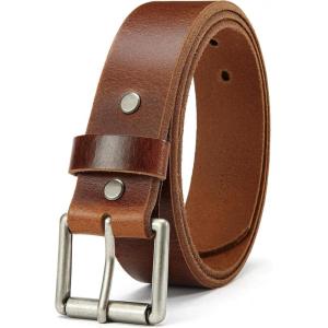imageCHAOREN Full Grain Leather Belts for Men  Brown Belt for Jeans  Timeless Elegance for Casual Dress