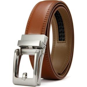 imageCHAOREN Ratchet Kids Belt Dress Boys Leather Belt 125quot Adjustable for Casual and Formal WearTan